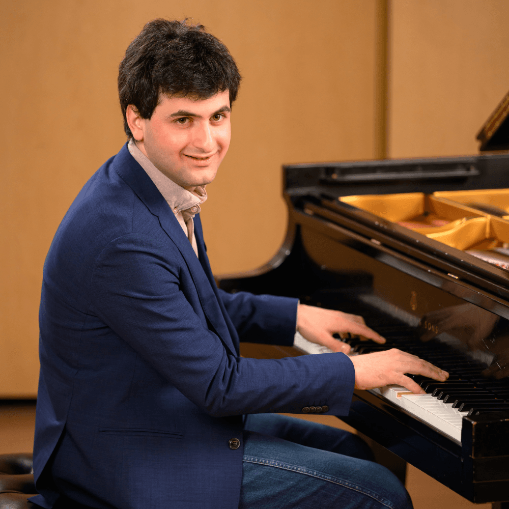 Receiving award at classical music competition